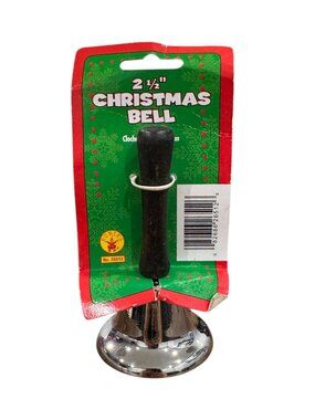 2.5" Christmas Bell With Black Handle By Rubies